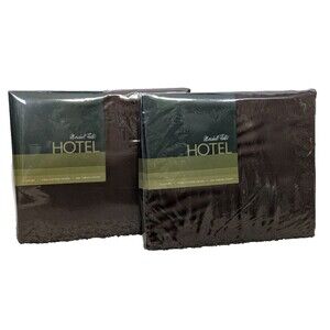 NEW Marshall Field's FULL Sheet Set 600 TC Sateen Pima Cotton Dark Brown